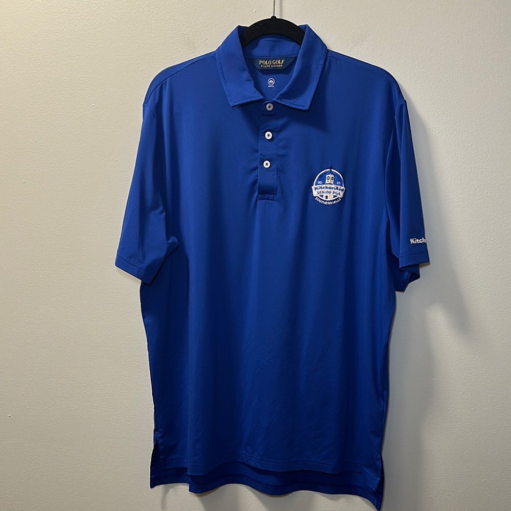 Polo Ralph Lauren Men’s Blue Kitchen Aid Senior PGA Southern Hills Polo SzL